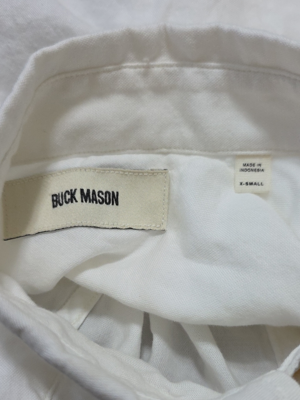 Buck Mason California Oxford Prep Shirt in White Size XS - Picture 5 of 5
